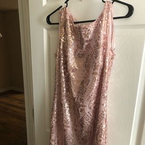 Rose gold sequin dress barely worn